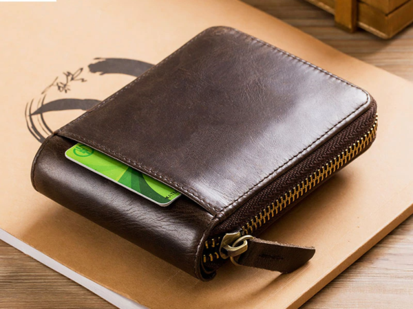 Men's Genuine Leather Purse Multifunction Storage Wallet 5