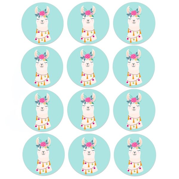 Llama Cactus Stickers Cute Alpaca Party Decor Stickers 3