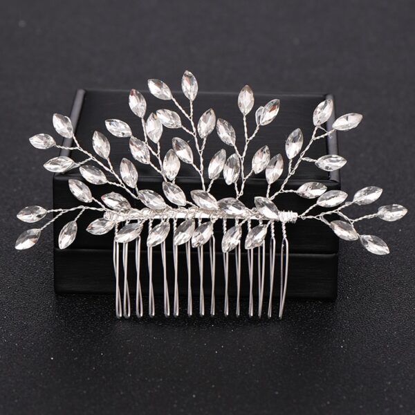 Pearl Crystal Wedding Hair Combs Bridal Flower Headpiece 5