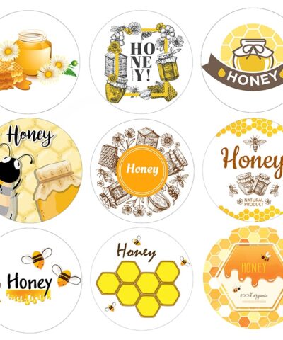 Bee Sweet Honey Round Seal Stickers