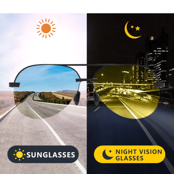 Photochromic Polarized Sunglasses Men Day Night Vision Driving Sunglasses 1