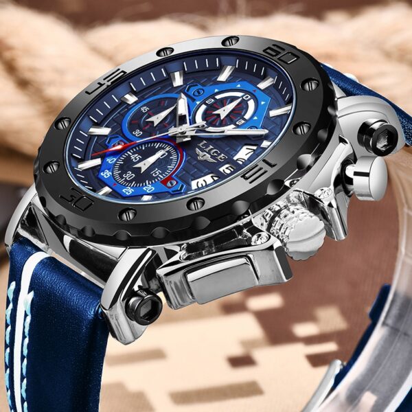 Big Dial Military Quartz Watch Leather Waterproof Sport Wristwatch Relogio Masculino 2