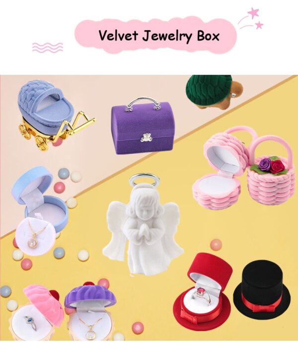 Lovely Velvet Jewelry Box Gift Box 17 Styles 41