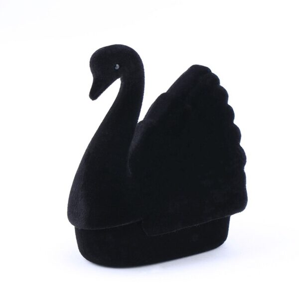 Lovely Swan Jewelry Gift Box Velvet Wedding Ring Box 6