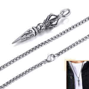 Punk Stainless Steel Tibetan Buddhist Protection Necklaces for Men