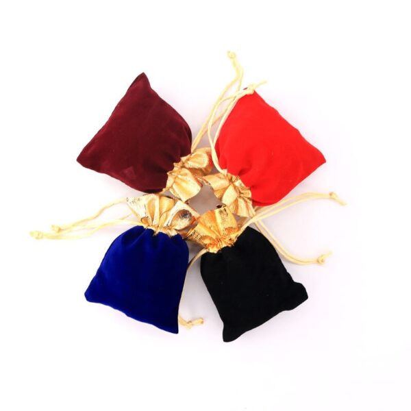 5Pcs/lot Velvet Jewelry Gift Bags Drawstring Pouches 3