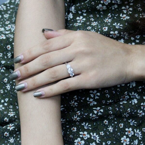 2ctw 6.5mm Round Cut Engagement Wedding Moissanite Diamond Ring 5