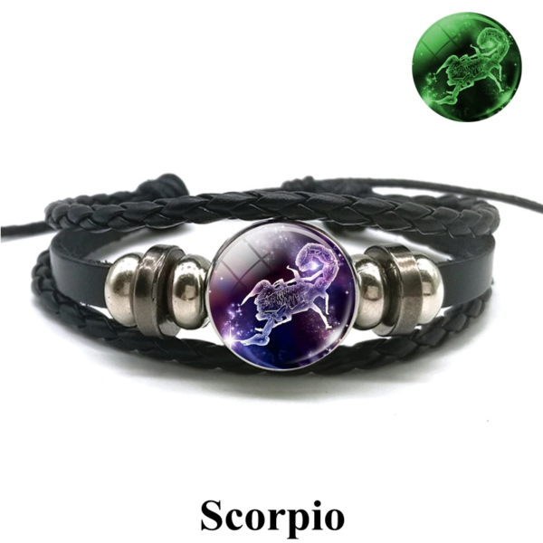 12 Constellation Luminous Bracelet Zodiac Charm Jewelry Bracelet 6