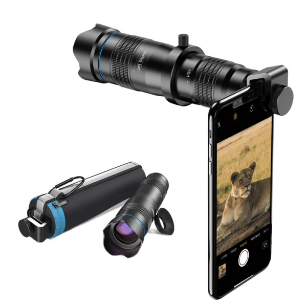 Optic Phone Camera Lens HD 28X Metal Telescope Lens Monocular with Mini Selfie Tripod 1