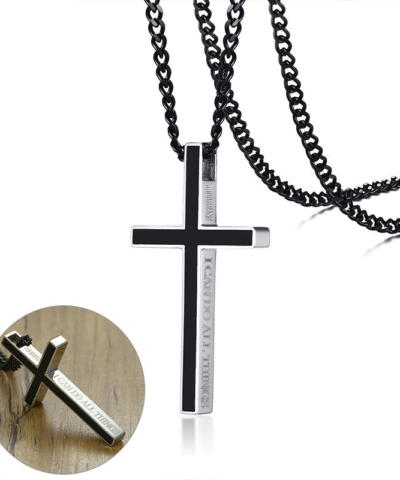 Special Bible Cross Pendant Stainless Steel Necklace