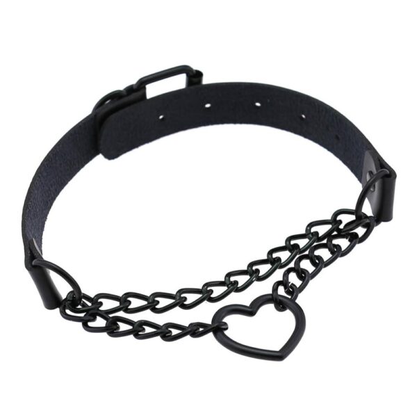 Heart Shape Pendant Choker With Chain 2