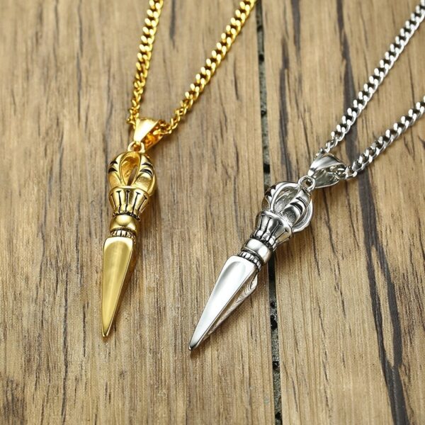 Punk Stainless Steel Tibetan Buddhist Protection Necklaces for Men 3