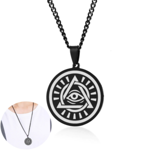Eye of Providence Pendant Necklaces Black Stainless Steel