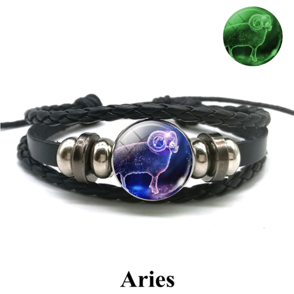 12 Constellation Luminous Bracelet Zodiac Charm Jewelry Bracelet 3