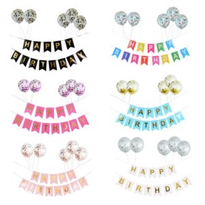 Paperboard Happy Birthday Letters Banner With Confetti Balloons 1