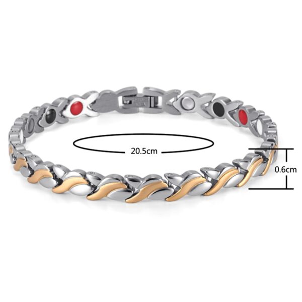 Charm Bracelet Germanium Link Chain Health Magnetic Bracelet Bio Energy Jewelry 2