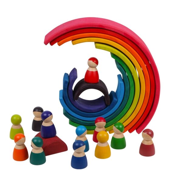 Wood Rainbow Building Blocks 4