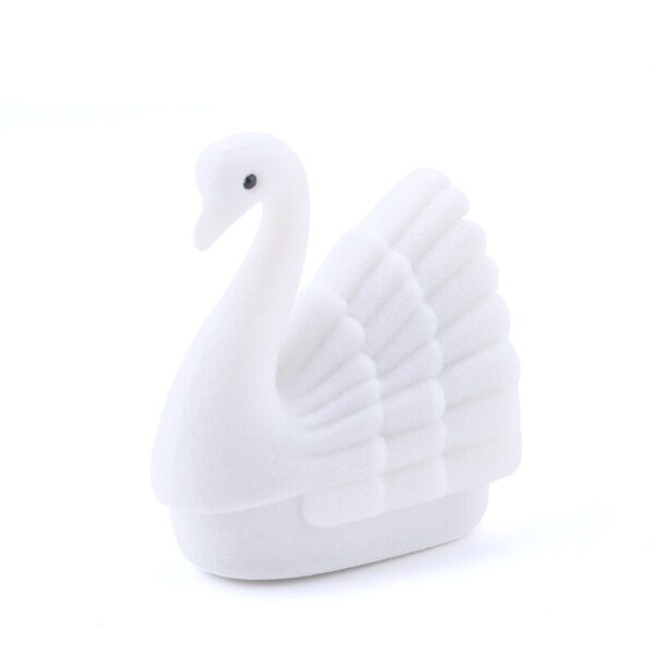 Lovely Swan Jewelry Gift Box Velvet Wedding Ring Box 5