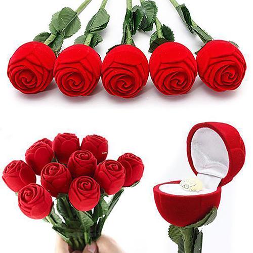 Romantic Rose Engagement Wedding Jewelry Gift Box