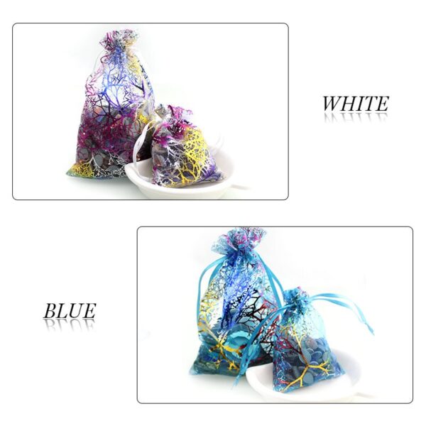 100Pcs/lot Mixed Color 3 Sizes Organza Gift Bag Jewelry Packaging and Display 5