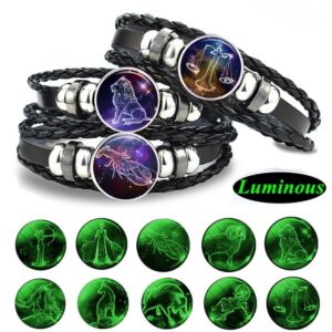 12 Constellation Luminous Bracelet Zodiac Charm Jewelry Bracelet 1