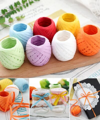 1 Roll 20 Meters Raffia Paper Ribbon Gift Wrapping