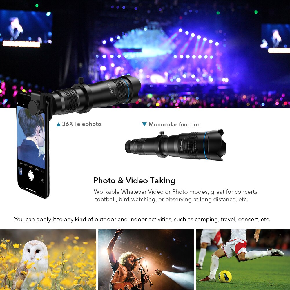 36X Telephoto Smartphone Lens