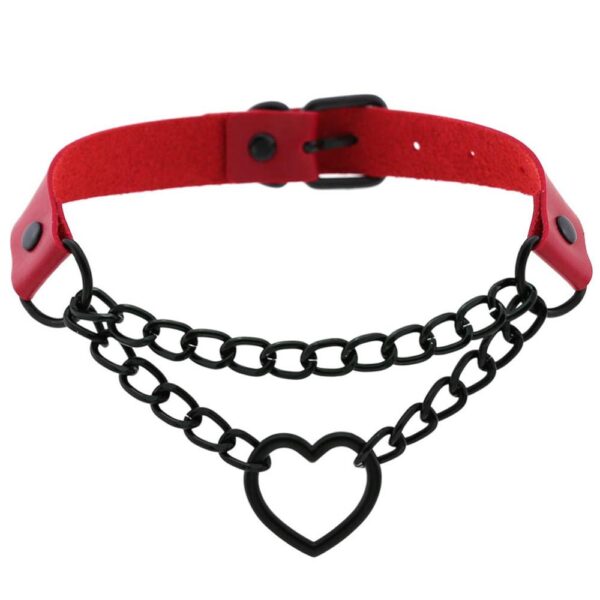 Heart Shape Pendant Choker With Chain 4