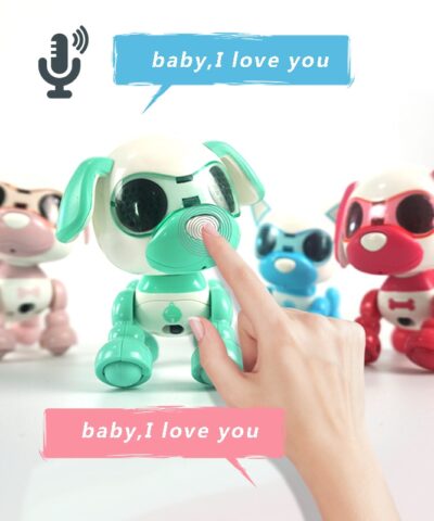 Smart Puppy Robot Dog Voice-Activated Touch Recording LED Eyes Sound Recording Sing Sleep
