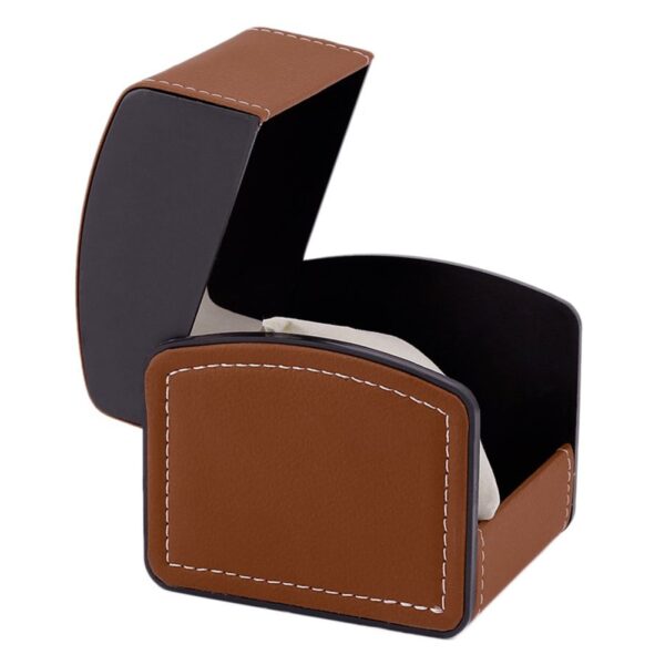 Faux Leather Square Watch Gift Box with Pillow Cushion 5