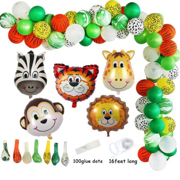 Jungle Birthday Party Decoration Disposable Tableware Set 6