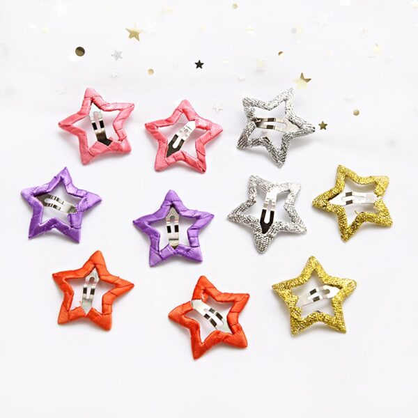 2Pcs Star Shape Children Hairpins 3