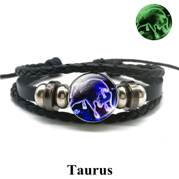 12 Constellation Luminous Bracelet Zodiac Charm Jewelry Bracelet 4