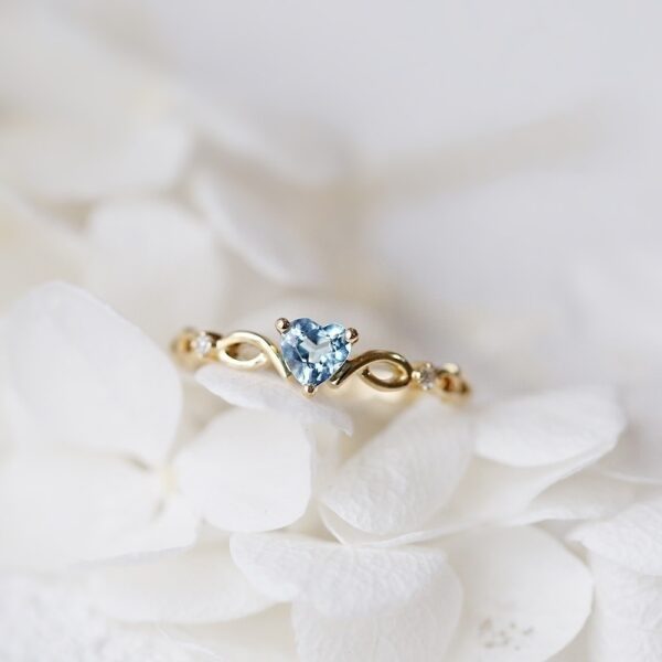 Simple Heart Ring for Women Fashion Zircon Stone Jewelry 5