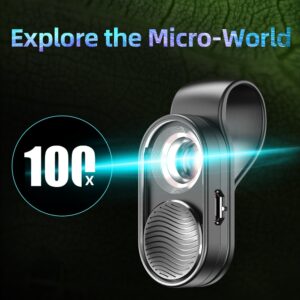 100X Magnification Microscope Lens with LED Lights 1