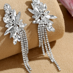 Sparkling Wedding Tassel Earrings
