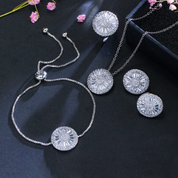 4Pcs Pack New Fashion Dubai 925 Sterling Silver for Women 1