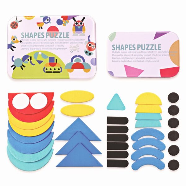 Geometric Shapes 3D Puzzles Wooden Jigsaw Puzzles 6