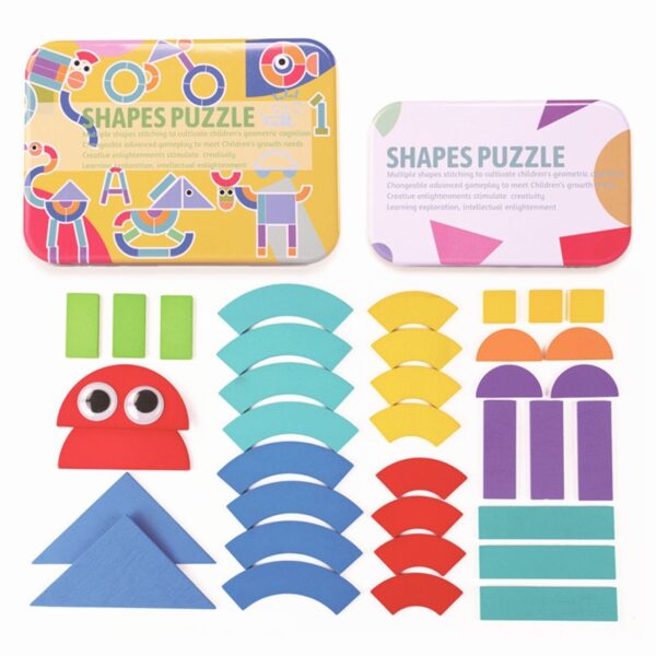 Geometric Shapes 3D Puzzles Wooden Jigsaw Puzzles 5