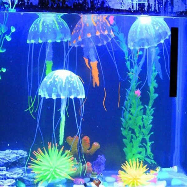 Aquarium Artificial Luminous Lionfish Silicone Fake Fish Floating Glow In Dark 5