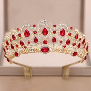 Wedding Crown Red Crystal Rhinestone 1
