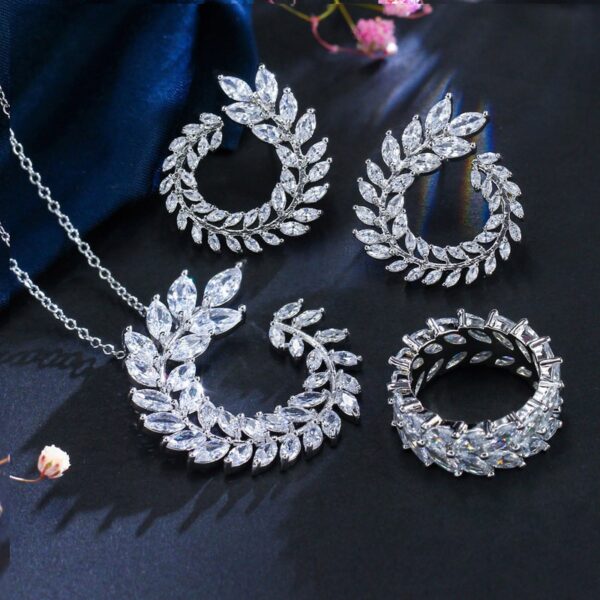 3Pcs Pack New Luxury Marquise for Lady Anniversary Jewelry Gift 4