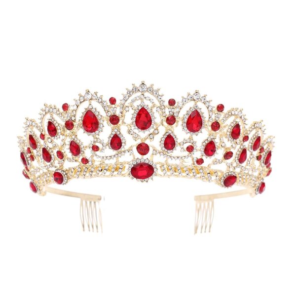 Wedding Crown Red Crystal Rhinestone 6