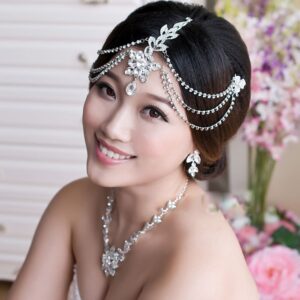 Luxury Wedding Tiara Tassel Bridal Hair Jewelry 6