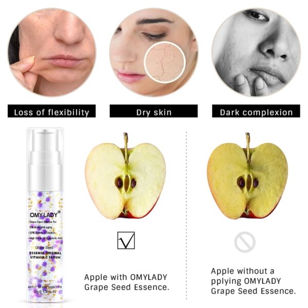 Grape Seed Essence Original Vitamin C Serum Delay Aging Reduce Wrinkles Moisturize Skin 2