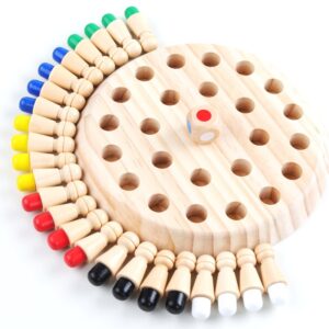 Wooden Toy Color Memory Chess Match Game 1