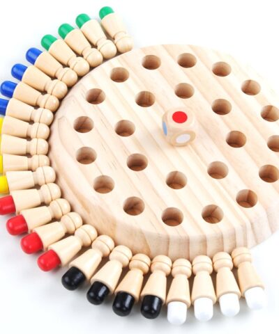 Wooden Toy Color Memory Chess Match Game