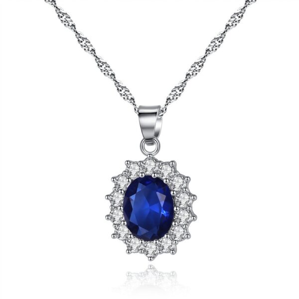 3Pcs Pack New Luxury Blue Color Sunflower 925 Sterling Silver for Women 2