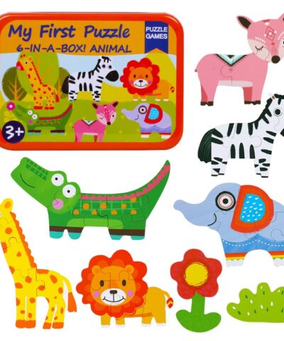 6 Patterns in 1 Box Puzzle Jigsaw Wooden Toys