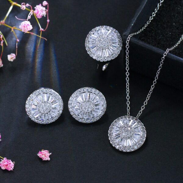 4Pcs Pack New Fashion Dubai 925 Sterling Silver for Women 3